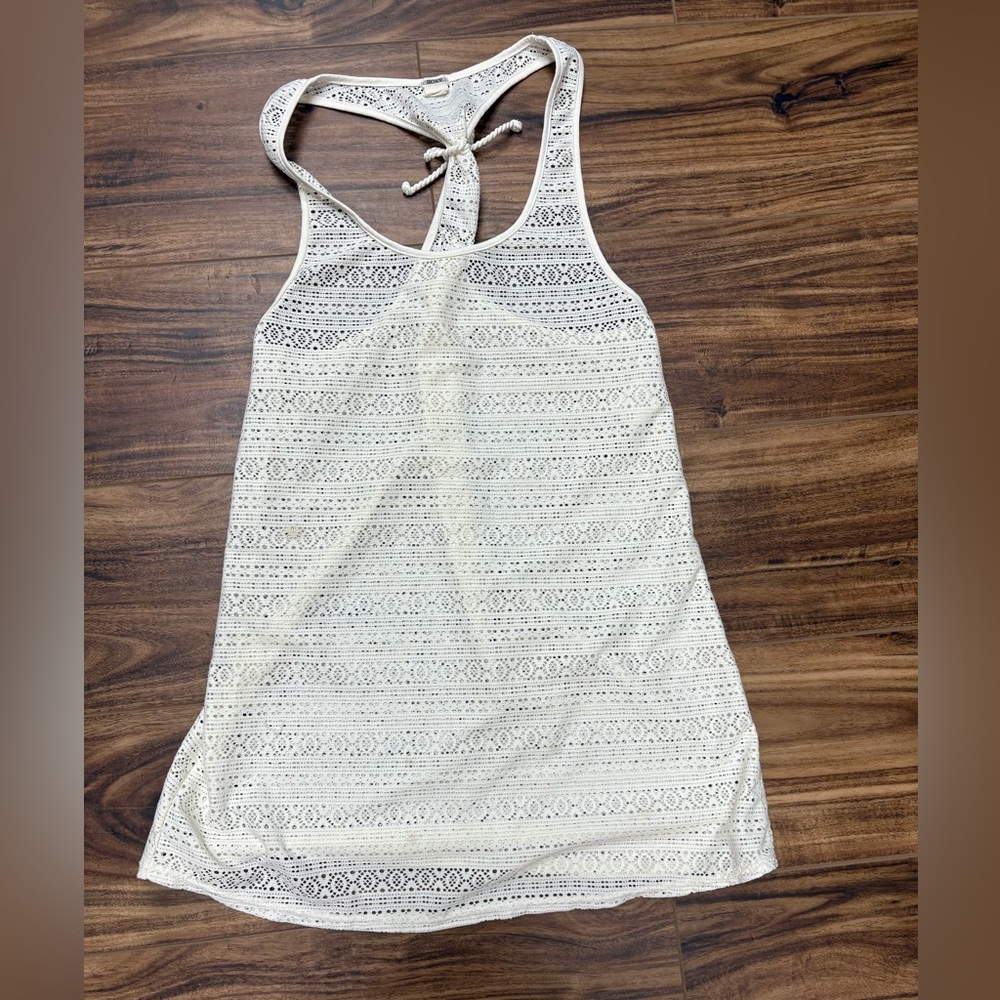 Roxy woman’s swim coverup, beige, Size XS, gently worn